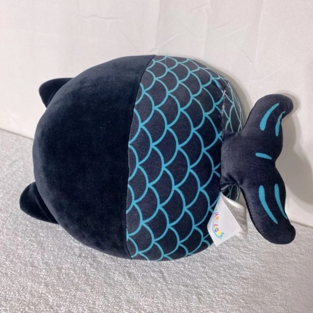 Halloween Sheikla Skeleton Cat Mermaid Black Blue Squishmallow Plush - Picture 2 of 11